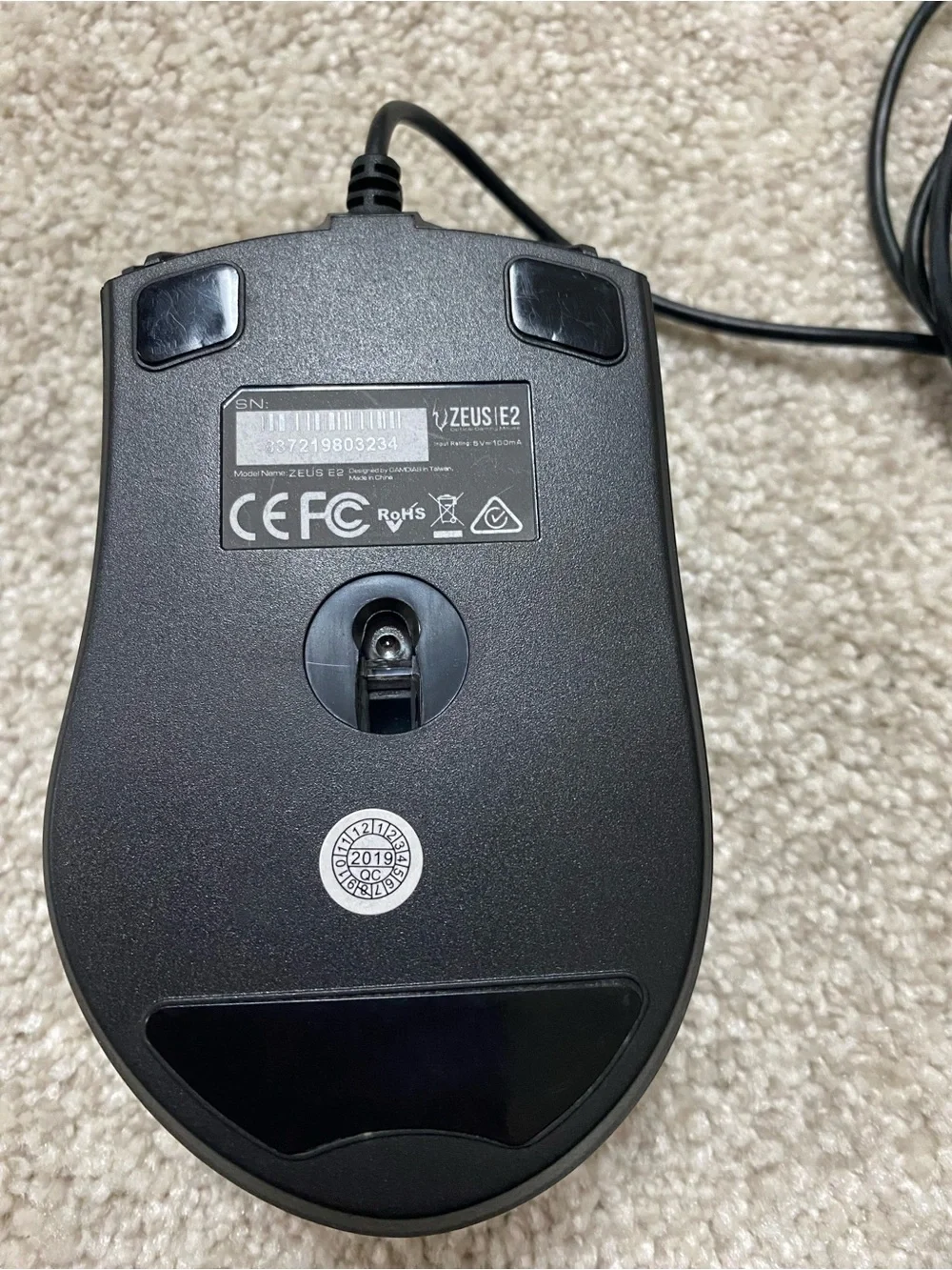 Zeus E2 USB wired gaming mouse.